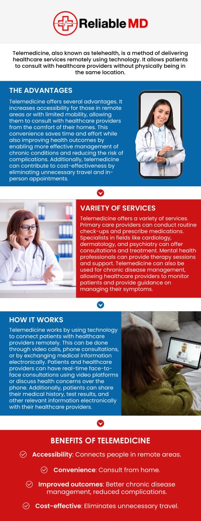 Telehealth in Sarasota, FL gives patients a convenient way to connect with a medical professional from home or another private location. Virtual visits can be used to discuss many routine health concerns, follow-up needs, chronic condition management, and general medical questions. At Reliable MD, board-certified Dr. Carlos Levy and our team provide personalized telehealth care designed around each patient’s individual needs. We focus on accessible communication, professional medical guidance, and helping patients determine when virtual care or an in-person visit is most appropriate. For more information, please contact us or schedule an appointment online. We are conveniently located at 2801 Fruitville Rd Unit 140, Sarasota, FL 34237. Telehealth in Sarasota, FL gives patients a convenient way to connect with a medical professional from home or another private location. Virtual visits can be used to discuss many routine health concerns, follow-up needs, chronic condition management, and general medical questions. At Reliable MD, board-certified Dr. Carlos Levy and our team provide personalized telehealth care designed around each patient’s individual needs. We focus on accessible communication, professional medical guidance, and helping patients determine when virtual care or an in-person visit is most appropriate. For more information, please contact us or schedule an appointment online. We are conveniently located at 2801 Fruitville Rd Unit 140, Sarasota, FL 34237.